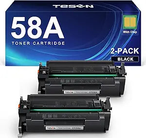 58A Toner Cartridge Black Compatible Replacement for HP 58A 58X CF258A Toner for HP LaserJet MFP M428fdw M428fdn M428dw M428 Pro M404dn M404n M404dw M404 M406dn M430f Series Printer, 2-Pack with Chip