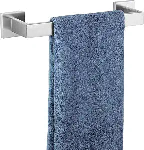 12 Inch Towel Bar for Bathrooms 12/16/20/24/28/32/36 Inch Stainless Steel 304 Brushed Nickel Towel Holder Modern Square Towel Rod Rustproof Wall Mount (1, Brushed Nickel, 12 Inch)
