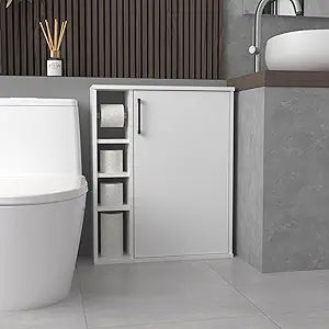Meller Wall-Mounted Medicine Cabinet with One Door and 3 Open Shelves, Modern Bathroom Storage Organizer for Toiletries, Skincare, and Daily Essentials, Stylish Wall-Mounted Design for Efficient.