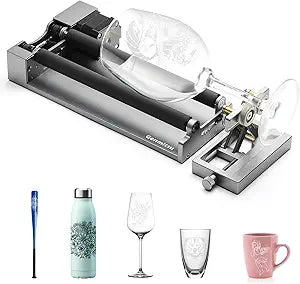 Genmitsu MD19 Rotary Roller Kit, 360 Y-axis Engraving Accessories for Genmitsu L8, Z6, Kiosk, Kortek, Rolling Block for Various Height and Length Objects, Cylindrical Object, Wine Glass, Tumblers
