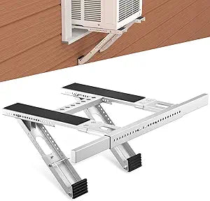Window AC Bracket No Drilling, Heavy Duty Drilless Window Air Conditioner Support Brackets with 2 Arms, A/C Holder for 5000 Btu to 24000 Btu Outdoor AC Window Units, Max 350 Lb Capacity