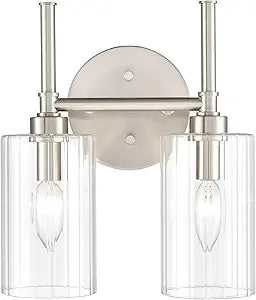 ML Lighting Chastine 2-Light Vanity Brushed Nickel