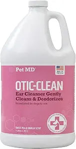 Pet MD Otic-Clean Dog Ear Cleaner - Veterinarian-Formulated Otic Ear Solution for Dogs & Cats - Pet Ear Cleaner for Itch, Odor, & Wax Buildup - Deodorizing Cat Ear Cleaner Solution - 1 Gallon