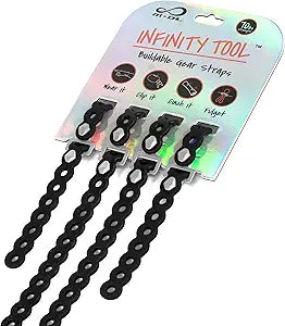 MODL Infinity Tool 2.0 Modular Straps (4-Pack) - Flexible Multi-Tool, Gear Strap, Wearable Gadget for Outdoor Adventure, Survival, Camping, Travel, EDC