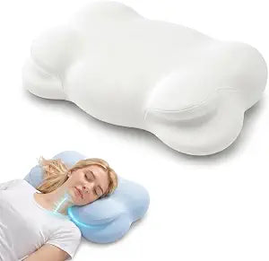 Mellow Cloud Pillow,   26.38x14.57x3.94 in Size,Ergonomic Memory Foam Pillow,Stable support for Cervical Neck,Cooling Breathable Pillowcase,Cervical Neck Pain Relief for Side Sleepers