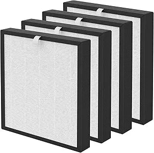 SAKEGDY TZ-K2 Replacement Filter Compatible with ToLife Air Cleaner Purifier TZ-K2, 3-in-1 Main TZ-K2 Filter, Activated Carbon and Pre-Filter, TZ-K2-A Replacement Filter, 4 Packs
