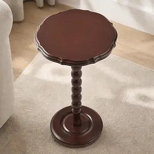 Solid Wood Small Drink Table, Round Side Table, Accent Table