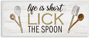 Kitchen Spoon Fork Quote, 10 x 24 Inch Framed Gicle Print