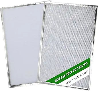 2-Pack HRV Filter Kit 14.25 X 9.25 X 0.125 Inches Compatible with Broan ERV140TE Air Purifier Replace#: SV18204