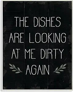 Funny Family Kitchen Word, 10 x 15 Inch Mounted Print on Wall Plaque