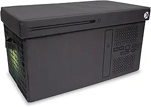 Ukonic Xbox Series X Logo Collapsible Storage Bin Chest with Lid | Fabric Basket Container with Handles, Cubby Cube Closet Organizer | Video Game Gifts And Collectibles | 24 x 12 Inches