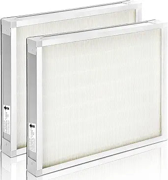 2 Packs F301H HEPA Filter, AS-550 Air Scrubber Stage 2 HEPA 550 Air Filter Compatibile with BlueDri,16 x 19 x 2" Air Shield 550 HEPA Air Scrubber Filter for BlueDri, Dri-Eaz, Phoenix, and Bear