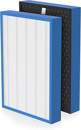 WSF460 Replacement Filter Compatible with WISESKY WS460A Air Purifier, HEPA + Activated Carbon 2-IN-1 Composite Filter, 2-Pack