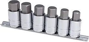 Titan 16156 SAE Large Hex Bit Socket Set  6 Piece
