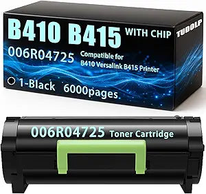 B410 B415 Black Toner Cartridge with New Chip, Replacement for Xerox 006R04725, Compatible with VersaLink B410 B410/DN B415 B415DN B415VDN Printers, Standard Capacity 6,000 Pages (1-Pack)