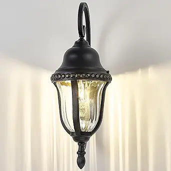FEMILA 25" Outdoor Wall Light, Waterproof Exterior Wall Sconce, Outdoor Light Fixtures Wall Mount, E26 Base, UL Listed, Matte Black, 4FX80B BK