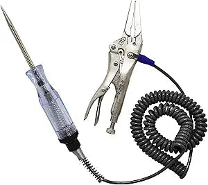 Astro Tools 7762 Circuit Tester Light w/Locking Pliers Ground That Won't Rip Off