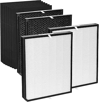 AD3500 Air Purifier Filters Replacement Set Compatible with AD3500 AD3000 3500i AD3000M AD3000Pro (2 Premiu Filters, 2 Carbon Filters and 6 Pre-Filters) 10Pack