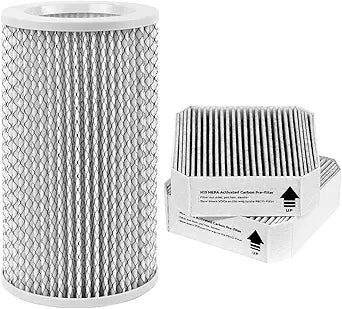 3 Pack Filter Replacement for Molekule Air Purifier, Include 1 Pack Filter and 2 Pack Activated Pre-Filters