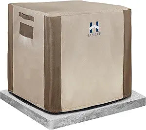 HAMLER Air Conditioner Cover, Outdoor AC Cover for Outside Units - 420D Heavy Duty Fabric Waterproof Winter AC Protector Central Unit Square Fits up to 36"L*36"W*39"H