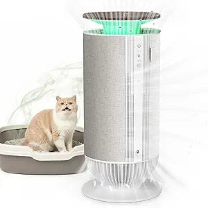 Petbobi Pet Air Purifier for Home Up to 3630 ft┬▓ - 7-Stage H13 & H11 HEPA Filter for Pet Odors Hair Dander Dust, 360┬░Anti-Clog Air Intake, WiFi App, PM2.5 Monitor, 275 CFM CADR