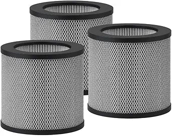 Nispira 3-in-1 True HEPA Activated Carbon Filter Replacement For Bissell MYair Personal Air Purifier 2780A 2780 27809, Compared to Part 2801. Size 7" x 7" x 6.1". 3 Pks (NOT FOR MODEL 3139A)