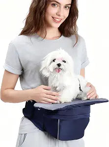 Dog Waist Stool - Multifunctional Pet Carrier Harness, Ideal for Daily Walks, Travel and Vet Visits, Keeps Your Hands Free for Cat and Dog Carrier with Safety Leash (Suitable for Small Dogs and Cats)