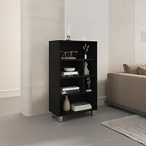 Tuhome Bellagio 40" Tall Four-Tier Base Cabinet with Six Open Cubbies, Modern Storage Unit for Home or Office Organization, Freestanding Organizer for Books, Dcor, Supplies and Everyday Essent