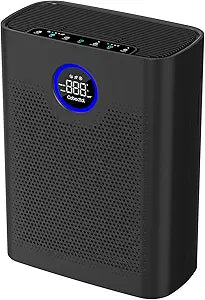 Air Purifiers for Home Large Room Up to 2216 Ft┬▓, Cobectal Pet Air Cleaner with 3-in-1 Filter, PM2.5 Air Quality Sensor, Aroma Function, Room Air Purifier for Home, Office, RVs, Black