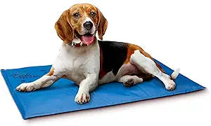 K&H Pet Products Coolin' Pet Pad Dog Mat, Portable Dog Cooling Mat for Travel or in Home, Perfect for Carriers, Crates, Outdoor Houses, Yards, Porches, Pet Beds & More - X-Large 38 X 27in Chill Blue