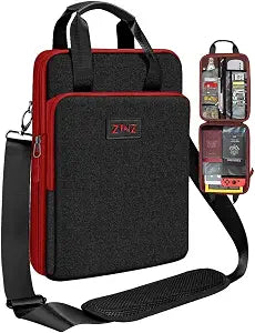ZINZ Expandable 12.9 13 Shoulder Bag with Valuables Compartment,B01K02