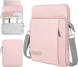 TiMOVO Sleeve Case with Shoulder Strap for Laptop, 13.3-14", Pink