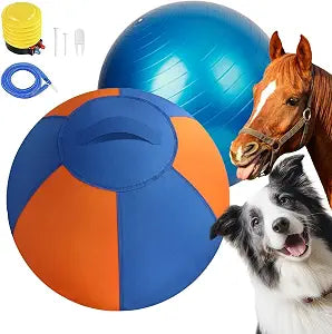 Herding Ball for Dogs, 23'' Dog Training Balls with Straps for Australian Shepherd, Border Collie, Large Breed Outdoor Play, Upgraded Dog Push & Chase Ball with Thickened Bite & Tear Resistant Cover