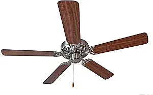 Maxim Lighting Basic-Max 52" Ceiling Fan | Pecan Finish | Transitional Indoor Ceiling Fan | Ideal for Bedrooms, Living Rooms & Great Rooms | 89905SNWP