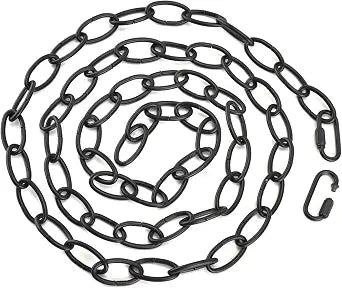 Chandelier Chain 6/10/15 Feet SANGLE SOPFFY Light Fixture Chain for Chandelier or Swag Light Fixtures,Lighting Chain Extension with Link Locks, Plant Hanging Chain(Black, 6 Feet)