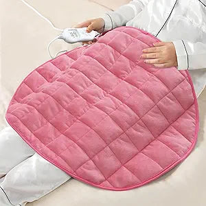 NOWWISH 5lbs Weighted Heating Pad, Small Electric Heated Weighted Blanket with 6 Heat Settings, Timer & Auto Shut-Off, Relief for Period Cramps, Back Pain, Lap, Machine Washable, 29x24 inch, Pink