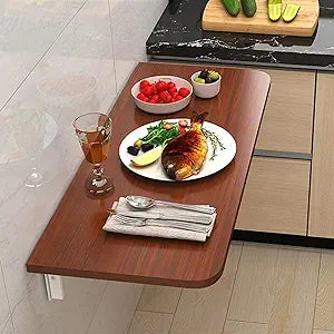 Drop-Leaf Table,Kitchen Dining Table,Wall Mounted Dining Table,Wall Mounted Heavy Duty Folding Wall Table Computer Desk,Wall Mounted Desk,for Small Space, (Multiple Sizes)