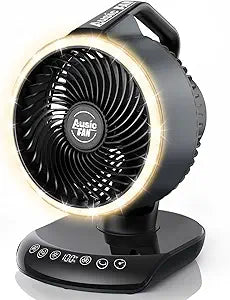 Fan for Bedroom, 12'' Ultra-Powerful Outdoor Desk Fan with Remote, 30000mAh Portable Table Fan for Outside Camping Patio, 60┬░+120┬░ Oscillating Fan for Whole Room, 5 Speeds, Quiet Fan for Office, Dorm