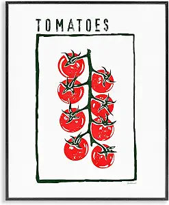 Ripe Tomatoes Kitchen Still Life, 11 x 14 Inch Framed Gicle Print
