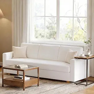Friheten Sleeper Sofa Cover Replacement Compatible with IKEA Friheten 3 Seat Sofa Bed Couch Slipcover, Washable Furniture Protector Cover Replacement, Sofa Not Include, Beige