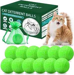 Cat Repellent Outdoor to Keep Cats Away (12Pack) Natural Peppermint Oil