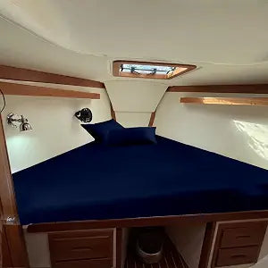 100% Egyptian Cotton Universal V Berth 3 Piece The Best Boat V Berth Bedding Fits mattresses up to 8 Depth Sheet Set - 800 Thread Count Boat Sheet Set - Navy Blue