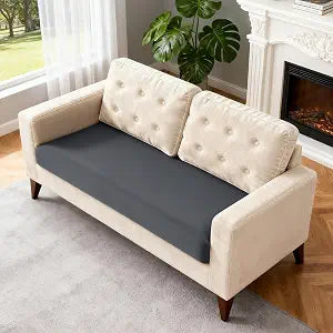 TAOCOCO Couch Cushion Covers Medium 1 Piece Stretch Couch Covers for 2 Seat Couch, Sofa Seat Covers Soft Washable Furniture Protector(1-Piece for Loveseat or Sofa 2-Seater, Dark Grey)