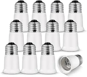 Light Socket Extender,E26 to E26 Medium Screw Bulb Socket Extension Adapter,Recessed Socket 1.2" Extensions,Light Cans Socket Extender Adapter