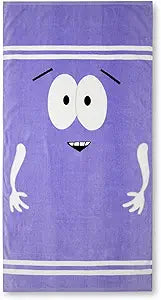 South Park Towelie Bath Towel | Swimming Pool Travel Accessories for the Pool, Beach | Ultra Super Soft Cotton, Quick Dry Absorption | Home Decor Accessories for Bathroom, Gym, Spa | 30 x 60 Inches