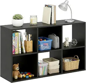 6 Cube Storage Organizer Shelf, Open Cube Bookshelf