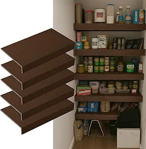 5 Pack 24x16in Wire Shelf Cover for Pantry, Closet, Kitchen  Waterproof PVC Wood-Look Wire Rack Covers for Shelves, Multiple No-Tool Installation