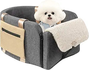 Large Console Dog Car Seat - Truck Dog Booster Seats for Big Console Vehicles Large Space for Dogs UP to 18lbs, Pretty Sturdy Pet Car Seat Designed for Pickup and Trucks