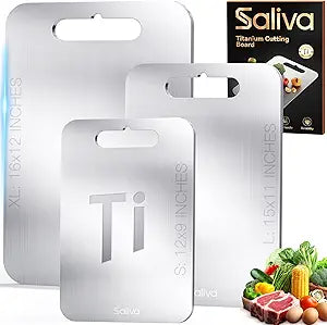 3pcs Titanium Cutting Boards for Kitchen, 2026 New Titanium Cutting Board Set of 3, Double Sided Non Toxic Chopping Boards for Meat, Hygiene, Dishwasher Safe, Easy To Clean, Father Day Gifts(S+M+L)