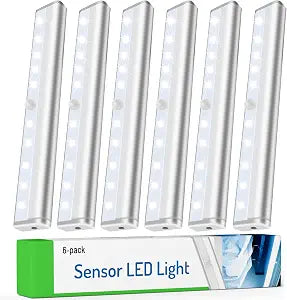 Molrebe Motion Sensor Closet Lights, 6 Pack, Battery Operated